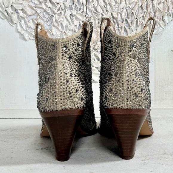 Jessica Simpson Zadie 2 Pull On Pointed Toe Cowboy Western Boots beige 42 / 10M - Picture 7 of 11